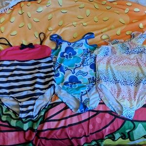 Girls Gymboree size 10 one piece swimsuits 3 suits